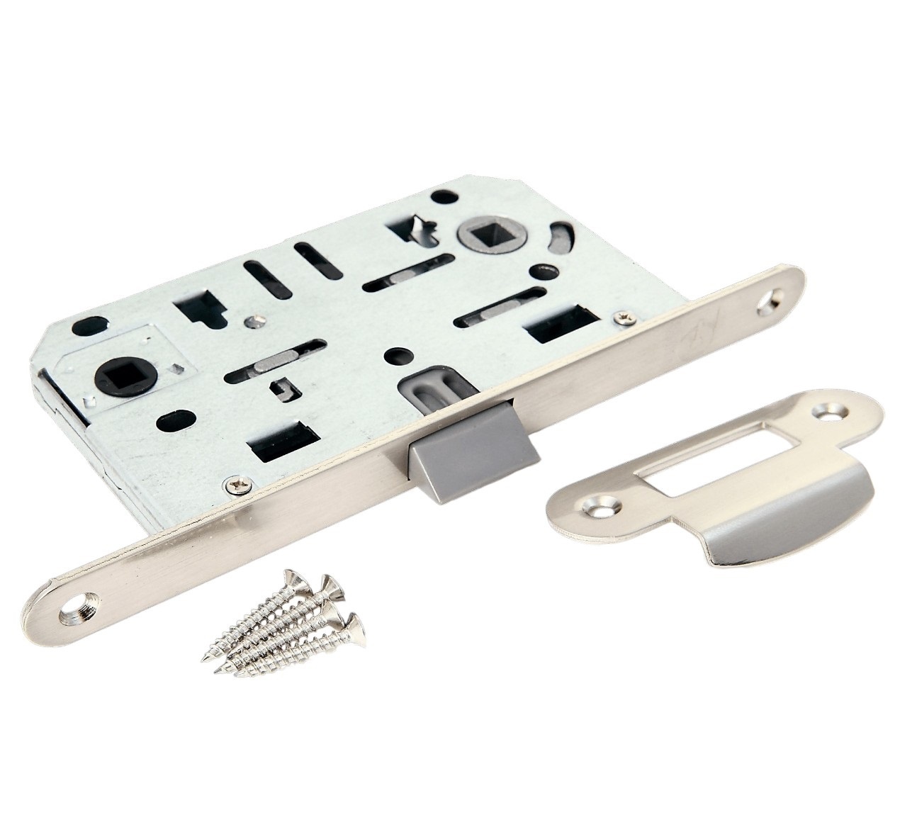 Замок межкомнатный под фиксатор пластик 821 T Iron SSC матовый хром