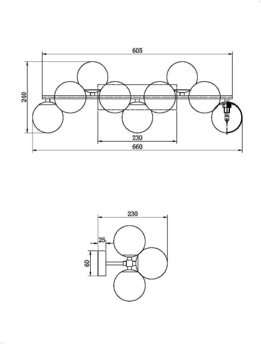Бра Dallas MOD547WL-09BS