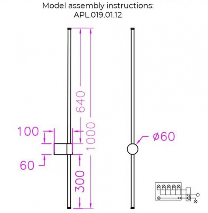 Бра Merian APL.019.01.12