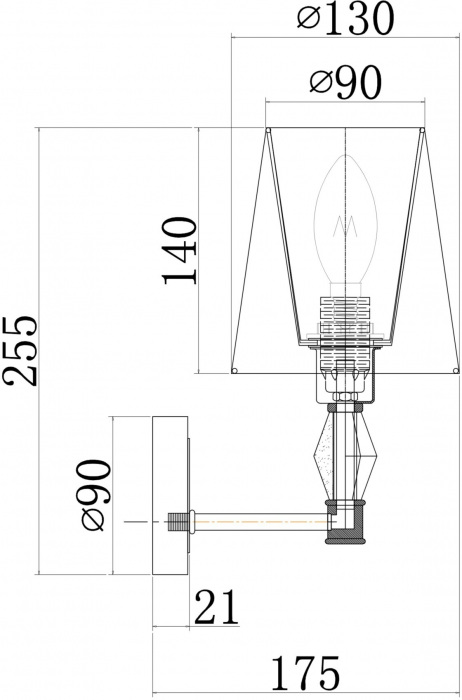 Бра Stein MOD038WL-01CH