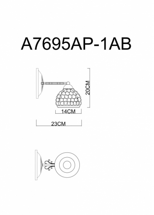 Бра Malina A7695AP-1AB