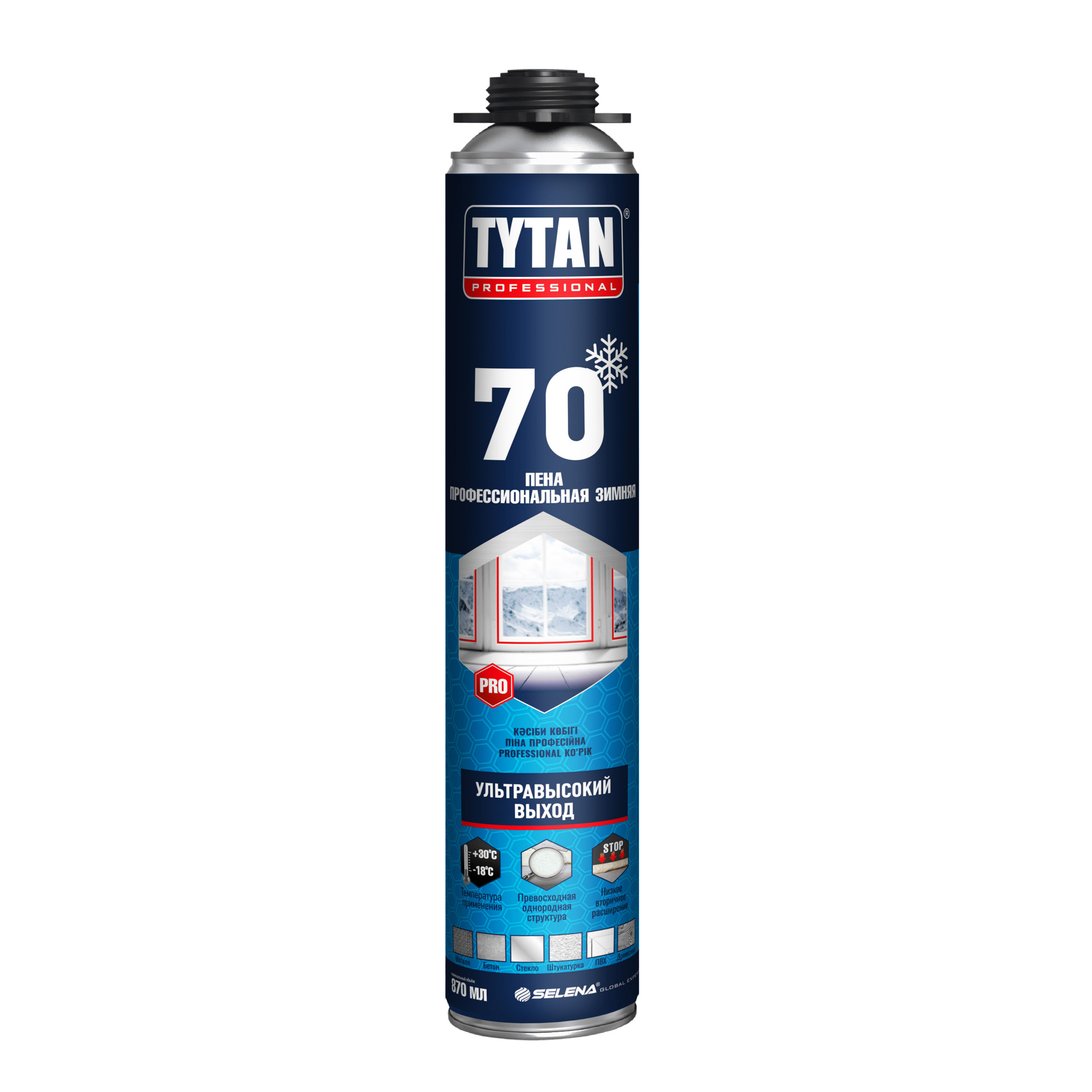 Пена монтажная Tytan Professional 70 зимняя, 870 мл 269906