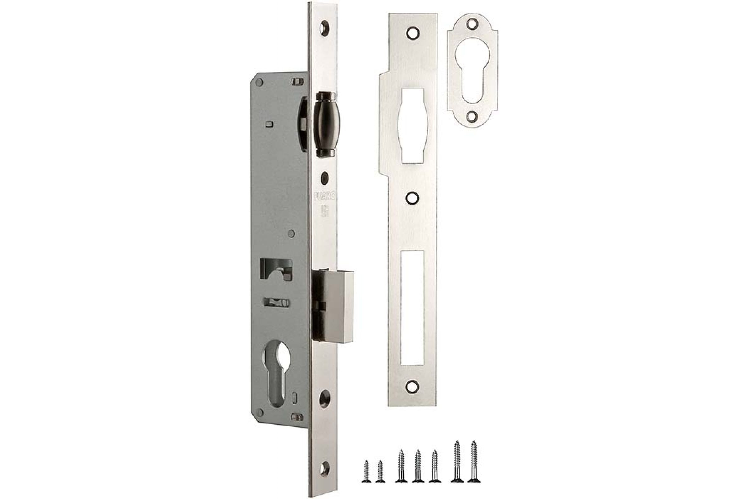 Корпус узкопрофильного замка с роликовой защелкой Fuaro 155-25 CP хром 27555