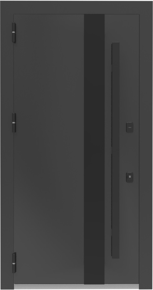 Входная дверь СД-38 Графит, глухая