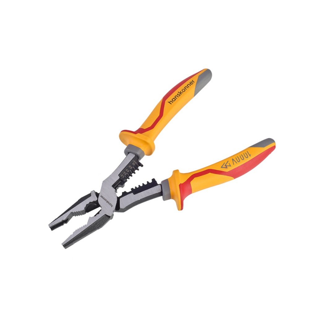 Пассатижи диэлектрические Hanskonner эксц. шарнир 200мм HK1020-03-1-200