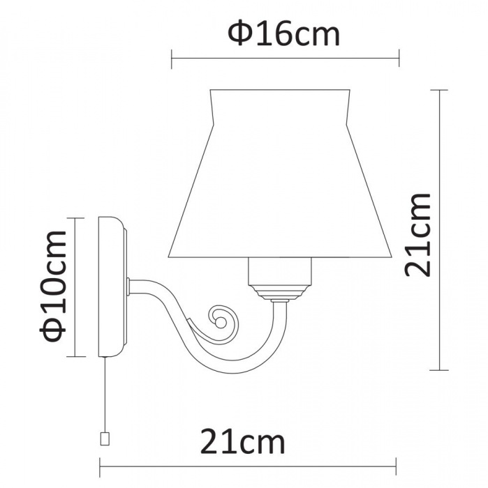 Бра Margherita A7021AP-1WH