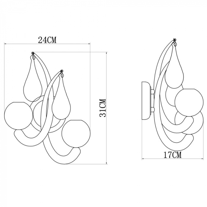 Бра Sigma A3229AP-2WH