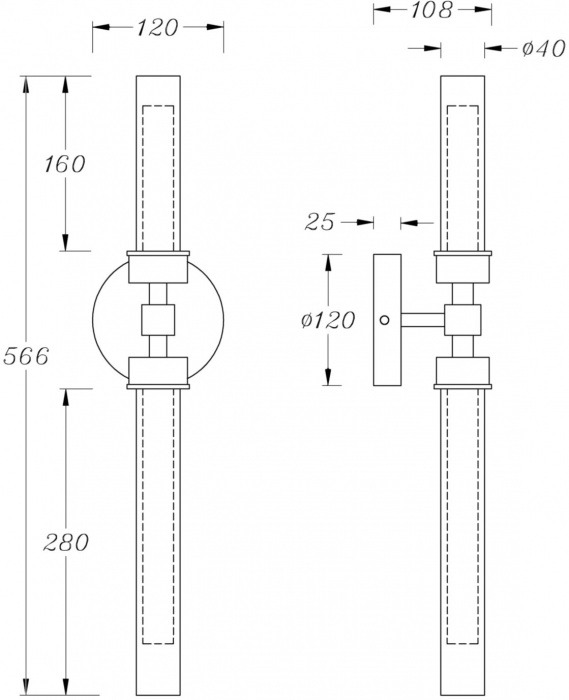 Бра Stelo MOD116WL-L7BS3K